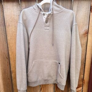 RVCA tan hoodie with buttons